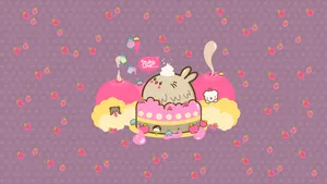 Kawaii Laptop Straberries Wallpaper