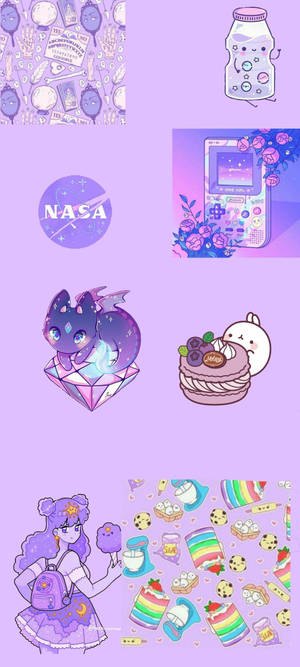 Kawaii Purple Aesthetic Lumpy Space Princess Wallpaper