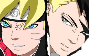 Kawaki And Boruto Close-ups Wallpaper