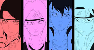 Kawaki And Other Profiles Wallpaper