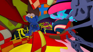 Kaws Bff Abstract World Art Wallpaper