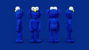 Kaws Bff Blue Figure Hd Wallpaper