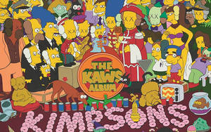 Kaws Kimpsons Series Artwork Wallpaper