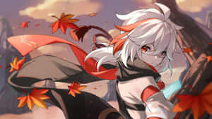 Kazuha Maple Leaves Genshin Pfp Wallpaper