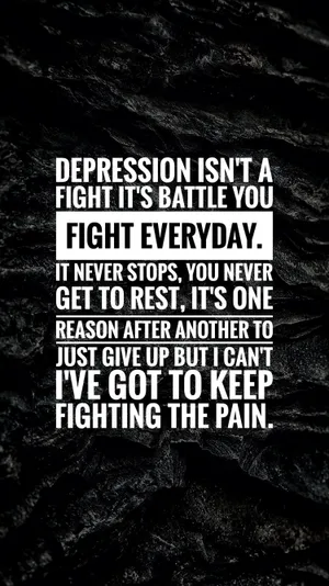 Keep Fighting Depression Aesthetic Wallpaper