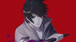 Keep Watch With The Minimalist Sharingan Wallpaper