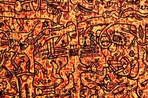 Keith Haring Inspired Abstract Art Wallpaper