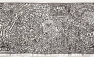 Keith Haring Intricate Doodle Art Wallpaper