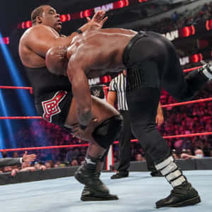Keith Lee Vs. Bobby Lashley Wwe Championship Wallpaper