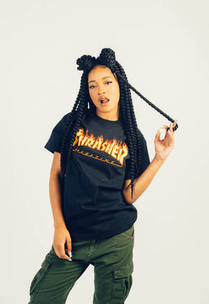 Keke Palmer Thrasher Outfit Wallpaper