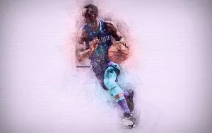 Kemba Walker Pen Strokes Artwork Wallpaper