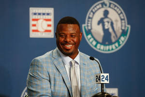 Ken Griffey Jr Pre-game Press Conference Wallpaper