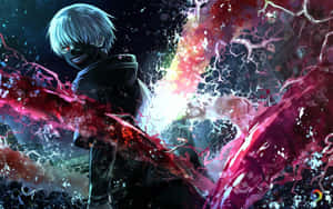 Ken Kaneki As The Epic Anime Ghoul Wallpaper