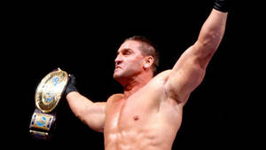 Ken Shamrock Winning Intercontinental Title Belt Wallpaper