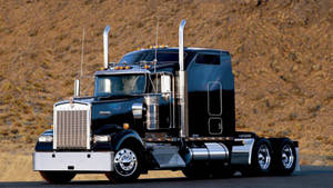 Kenworth Jet Black Truck Wallpaper