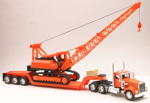 Kenworth W900 Lowboy With Crane Wallpaper