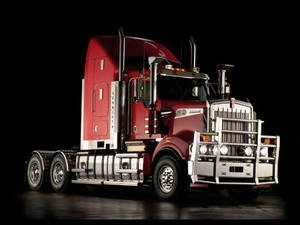 Kenworth W900 Red Rig Wallpaper