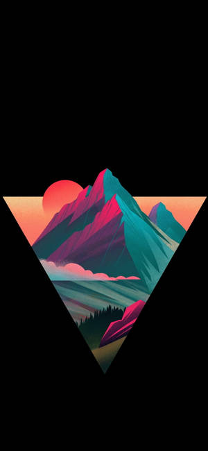 Keren Retro Mountain Wallpaper