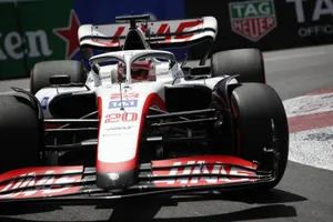 Kevin Magnussen Haas Car In Action Wallpaper