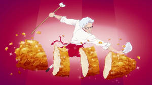 Kfc Colonel Sanders Anime Chef Wallpaper