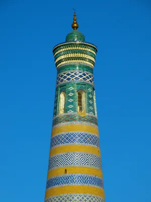Khiva Tall Green Minaret Wallpaper