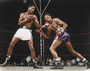 Kid Gavilan Colored Boxing Match Wallpaper