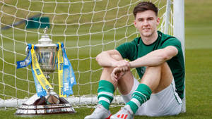 Kieran Tierney Leaning On Goal Posts Wallpaper