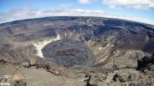 Kilauea Volcano Aerial Shot Wallpaper