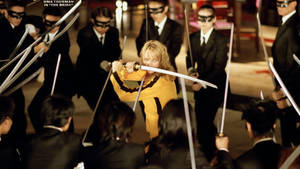 Kill Bill Bride Surrounded By Enemies Wallpaper