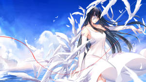 Kill La Kill Satsuki White Feather Wallpaper