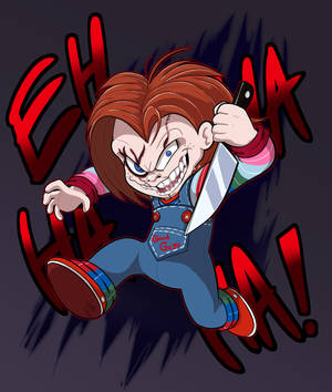 Killer Chucky Digital Art Wallpaper