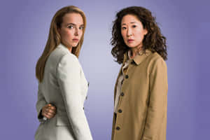 Killing Eve Duo Standoff Wallpaper