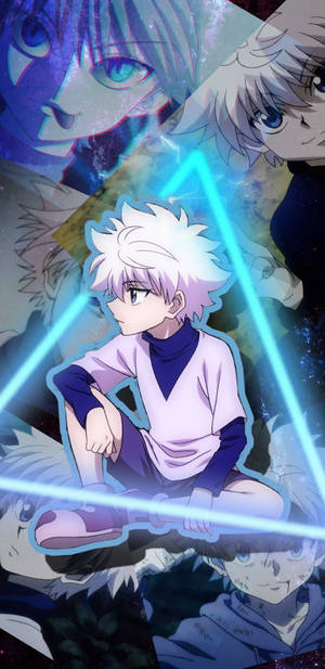 Killua Zoldyck Blue Triangle Wallpaper