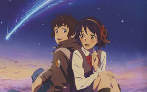 Kimi No Na Wa Anime Couple Wallpaper