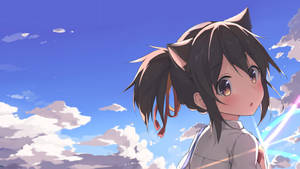 Kimi No Na Wa Neko Mitsuha Wallpaper