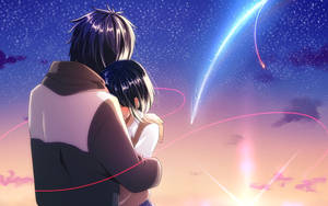 Kimi No Na Wa Taki Hug Mitsuha Wallpaper