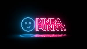 Kinda Funny Neon Smile Wallpaper