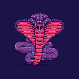 King Cobra Purple Vector Art Wallpaper