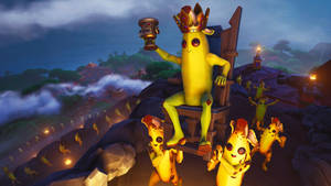 King Peely Fortnite Battle Royale Desktop Wallpaper