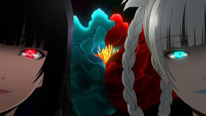 Kirari And Yumeko, Fierce Competitors In Kakegurui Wallpaper