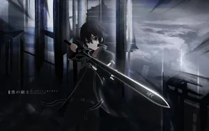 Kirito In Black Suit Wallpaper