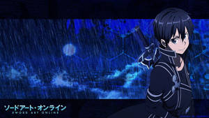 Kirito Of Sao Under A Starry Night. Wallpaper