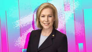 Kirsten Gillibrand Blue Purple Aesthetic Wallpaper