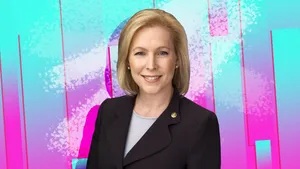 Kirsten Gillibrand Blue Purple Aesthetic Wallpaper