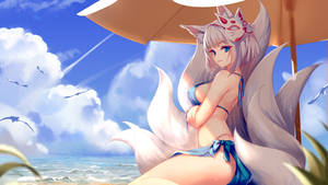 Kitsune Woman Bikini Wallpaper