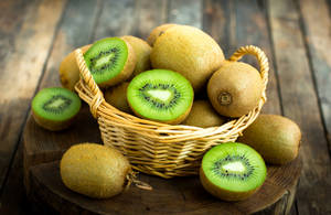 Kiwi Fruit Basket Wallpaper