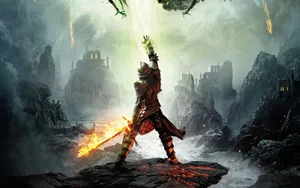 Knight Facing Back Art Wallpaper