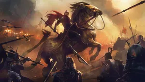 Knight Horwse Painting Epic Battle Wallpaper