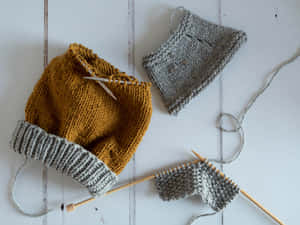 Knitting Wool Baby Bonnet Wallpaper