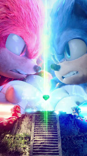 Knuckles The Echidna In Action Wallpaper